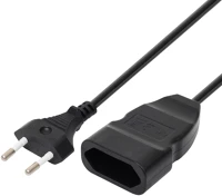 Home NV_12-5_BK NV 12-5/BK EURO kéteres hosszabbító, 5 m,  H03VVH2-F 2x0,75 mm2 kábel kép