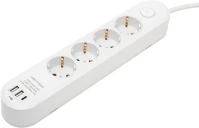Home NV4KUSBC hálózati elosztó, 1,5 m, H05VV-F 3G1,5 mm2 kábel, 4 védőérintkezős kép