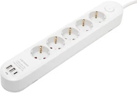 Home NV5K3USBC hálózati elosztó, 3 m, H05VV-F 3G1,5 mm2 kábel, 5 védőérintkezős kép