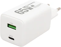 Home SA65PPS usb hálózati szupergyors töltő, 65watt, 2in1: usb-a + usb-c aljzat, qc + kép