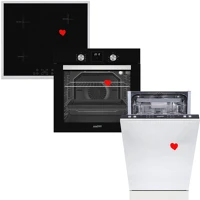 Homefort -  homefort - homefort HSB64DGB + HFBI64T2B +HMGB0421B Homefort hsb64dgb beépíthető sütő + homefort hfbi64t2b beépíthető kép