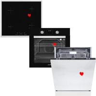 Homefort -  homefort - homefort HSB64DGB + HFBI64T2B +HMGB0661B Homefort hsb64dgb beépíthető sütő + homefort hfbi64t2b beépíthető kép