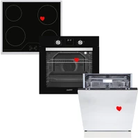 Homefort -  homefort - homefort HSB64DGB + HFBK64T2B + HMGB0661B Homefort hsb64dgb beépíthető sütő + homefort hfbk64t2b beépíthető kép