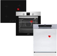 Homefort -  homefort - homefort HSB64DGX + HFBI64T0B + HMGF0661DS Homefort hsb64dgx beépíthető sütő + homefort hfbi64t0b beépíthető kép