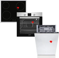 Homefort -  homefort - homefort HSB64DGX + HFBK64T2B + HMGB0421B Homefort hsb64dgx beépíthető sütő + homefort hfbk64t2b beépíthető kép