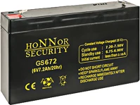 Honnor GS672 6v 7.2ah zselés ólom akkumulátor gondozásmentes kép