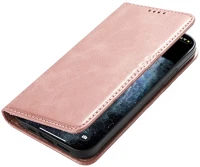 Honor MC24137 magic6 pro - flipcover - mágneses szilikon keretes rose gold könyvtok kép