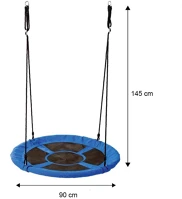 Hoppline FÉSZEKHINTA-90 Fészekhinta-90 cm-es-kék-sátor nélkül kép