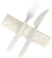 Horeca DA503XSZBPMESET2 Műanyag 2+1 újrahasználható evőeszköz szett - ps kép