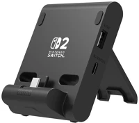 Hori NSX-002E Dual PlayStand Nintendo Switch 2 Official USB-A - USB-C fekete állvány és kép