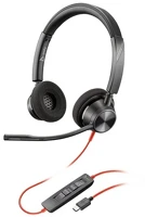 Hp 8X219AA Poly blackwire 3320 stereo fejhallgató headset fekete kép