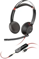 Hp 8X231A6 Poly blackwire 5220 usb-c hs +usb-c/a (bulk) fejhallgató headset kép