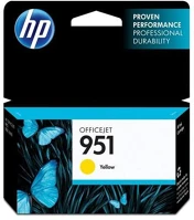 Hp CN052A E tintapatron officejet pro 8100, 8600 nyomtatókhoz,  951, sárga, 0,75k kép