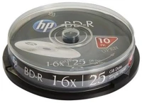 Hp COR_BRH-6B10 Bd-r bluray lemez, 25gb, 6x, 10 db, hengeren, kép
