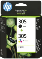 Hp inc. 305 2-PACK Hp 305 2-pack tri-color/black original kép