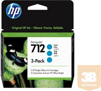 Hp inc. 712 3-PACK 29-ML Hp 712 3-pack 29-ml cyan designjet ink cartridge kép