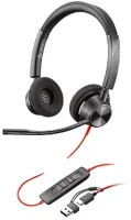 Hp poly BLACKWIRE 3220 Fejhallgató blackwire 3220 sztereó usb-c+usb-c/usb-a adapter kép