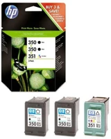 Hp SD448EE No.350 + no.351 fekete+színes eredeti tintapatron csomag kép