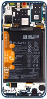 Huawei 02352RQA P30 lite kompatibilis lcd modul kerettel, akkumulátorral, gyári, kék kép
