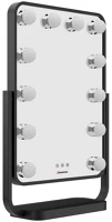 Humanas HM01 dönthető kozmetikai tükör, 12 db led, érintőképernyő, 360°, teljesítmény, szín szabályozás, black kép