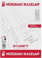 Ico 01.02788 Rajzlap műszaki  student a/4 20 íves kép