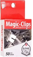 Ico 03.00145 Iratcsíptető kapocs  magic clips 6,4mm 50 darabos kép