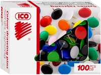 Ico 03.00429 Rajzszeg  224 fém színes fejű 100 darabos kép