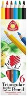 Ico 07.00906 Színes ceruza  süni háromszögletű vastag festett 6 darabos kép