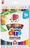 Ico 07.01011 Színes ceruza  süni duo háromszögletű kétvégű 18 színű kép