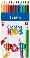 Ico 07.02822 Színes ceruza  creative kids háromszögletű vastag festett 12 darabos kép
