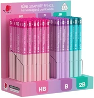 Ico 07.03616 Grafitceruza display  süni háromszög hb,b,2b light pasztell 184 darabos kép