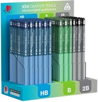 Ico 07.03617 Grafitceruza display  süni háromszög hb,b,2b dark pasztell 184 darabos kép