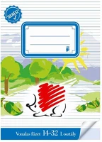 Ico 14-32 1.OSZTÁLYOS Füzet  süni kisalakú bekötött sulikész vonalas 14-32 1.osztályos kép