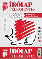 Ico 7510039002 Írólap a5, félfamentes, 50 lap, süni kép