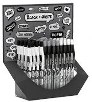 Ico 9010179003 Golyóstoll  black and write 0,8 mm kék vegyes minták kép