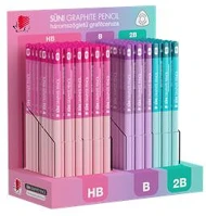 Ico 9130047004 grafitceruza display, hb, b, 2b, háromszögletű ico 