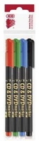 Ico COR_TICCDV4 Alkoholos marker készlet, cd/dvd, 0,5 mm, 4 különböző szín kép