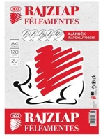 Ico COR_TICRLFFMA4 Rajzlap, félfamentes, a4, 120 g/m2,  