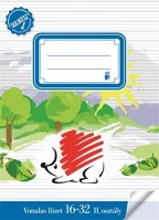 Ico COR_TICSUSK1632 Füzet, tűzött, a5, vonalas, 32 lap, 2. osztály,  