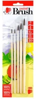 Ico DB-OS KLT. 2/4/6/8/10 Ecsetkészlet póniszőr fanyelű 5 db-os klt. 2/4/6/8/10 natúr kép