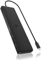 Icy box BOX IB-DK2116-C Ib-dk2116-c dokkolás usb 3.2 gen 2 (3.1 gen 2) type-c fekete kép