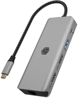 Icy box IB-DK4012-CPD Vezetékes usb 3.2 gen 1 (3.1 gen 1) type-c antracit, fekete kép