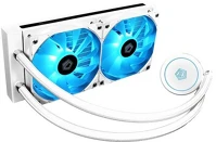 Id cooling AURAFLOW X 240 SNOW Cpu water cooler -  (18-35,2db; max. 126,57 m3/h; 2x12cm) kép