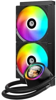 Id cooling FX240 LCD Cpu water cooler -  (27,2db; max. 98,54 m3/h; 2x12cm, a-rgb, fekete) kép
