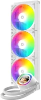 Id cooling FX360 LCD PE WHITE Cpu water cooler -  (34.3db; max.150,78 m3/h; 3x12cm, fehér) kép
