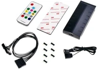 Id cooling HA-01 Rgb elosztó -  (7 db pwm, 7 db led, sata, távirányító) kép