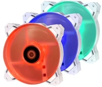 Id cooling SF-12025-RGB-TRIO-SNOW Cooler 12cm -  (18-35,2db; max. 126,57 m3/h; 4pin; ház hűtésre, pwm, led, 3 darab 12cm) kép