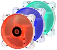 Id cooling SF-12025-RGB-SNOW Cooler 12cm -  (18-35,2db; max. 126,57 m3/h; 4pin; ház hűtésre, pwm, led) kép