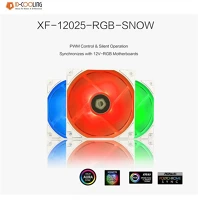 Id cooling XF-12025-RGB-SNOW Cooler 12cm -  (18-35.2db; max. 126.57 m3/h, 4pin csatlakozó, pwm) kép