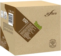 Infibra ALDI0013 Szalvéta madre terra 2 rétegű 33x33cm barna 100% eco kép